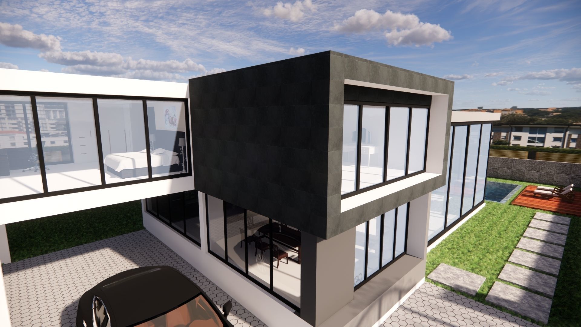 luxurious modern house 3D model_6