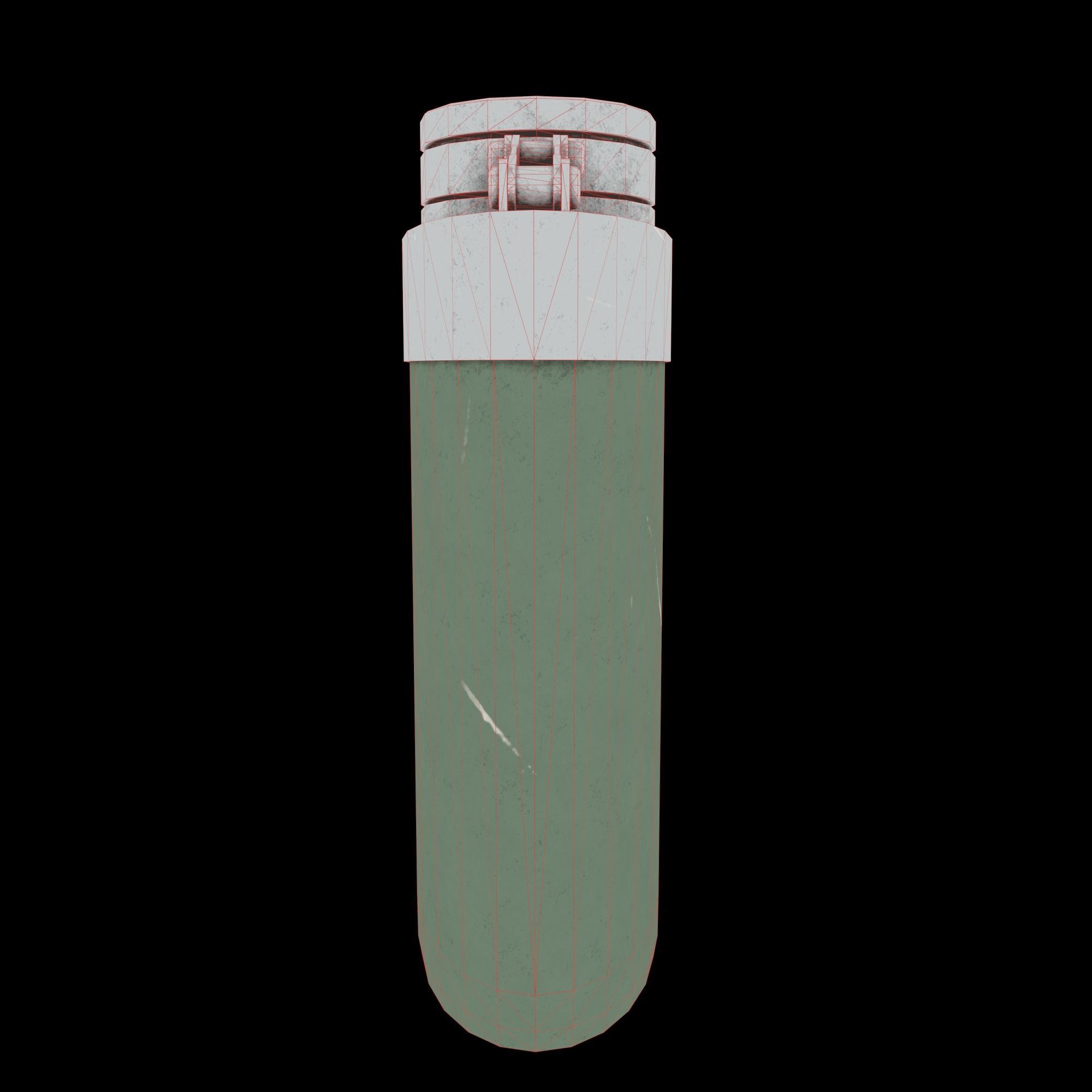 Army Flask Low-poly 3D model_6