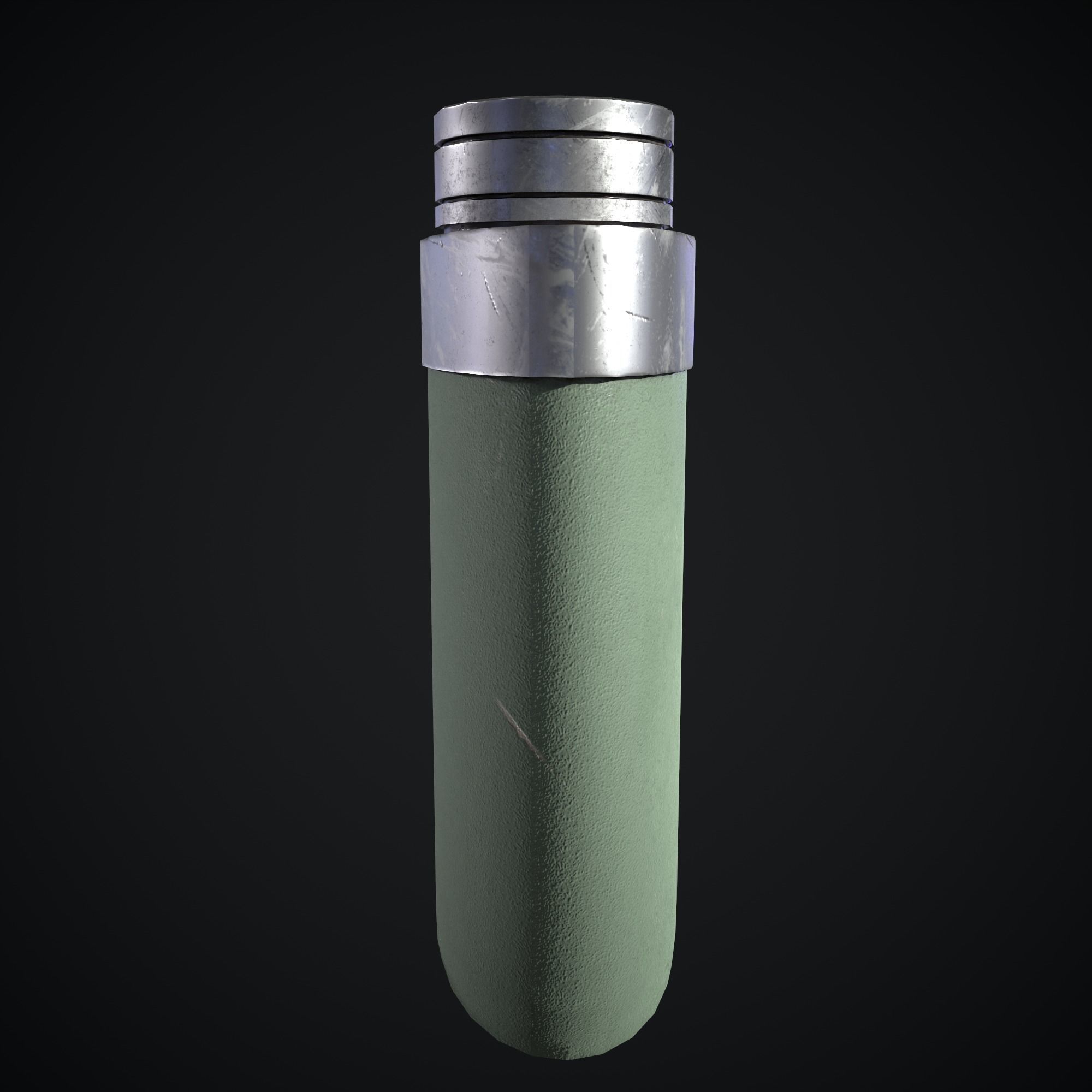 Army Flask Low-poly 3D model_3