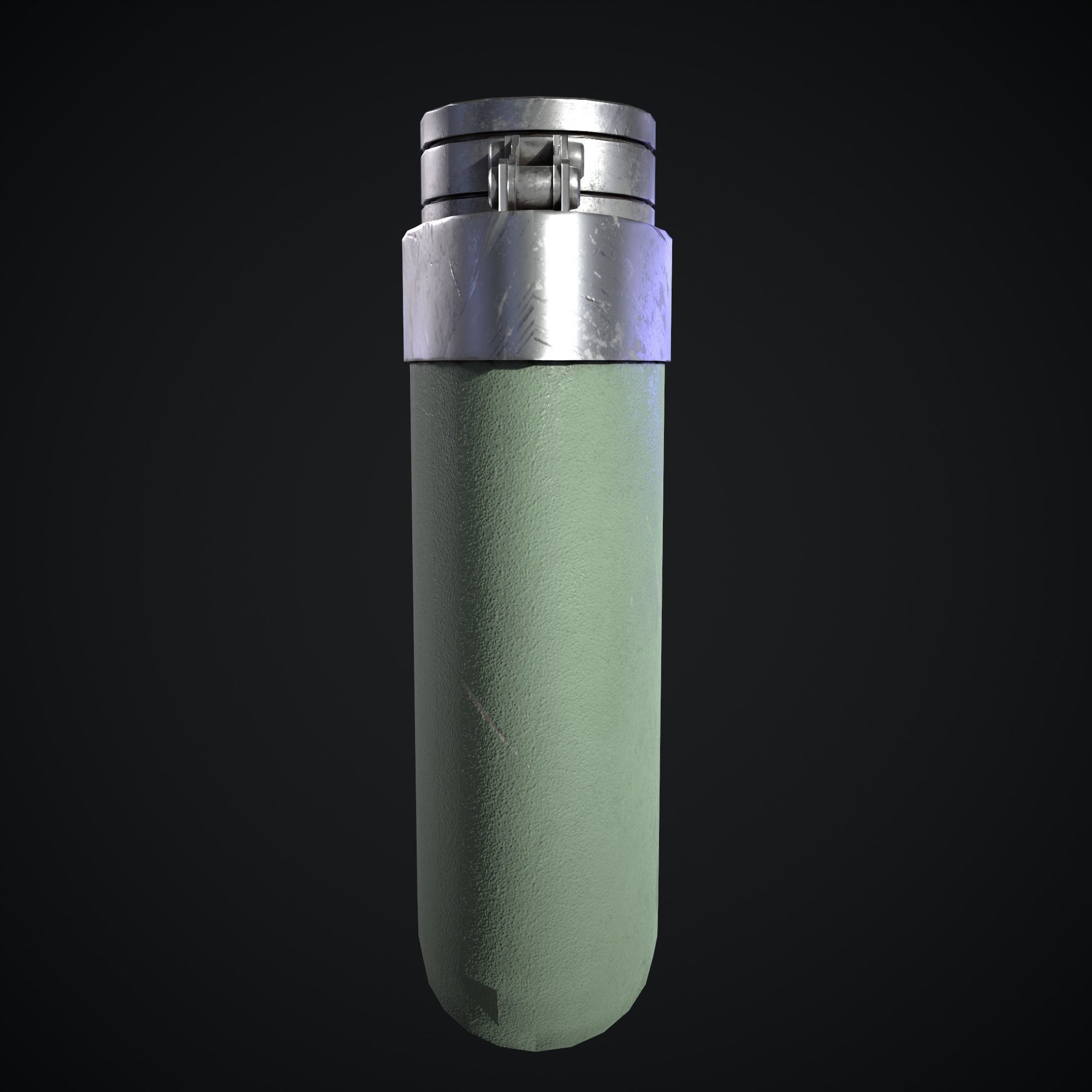 Army Flask Low-poly 3D model_5
