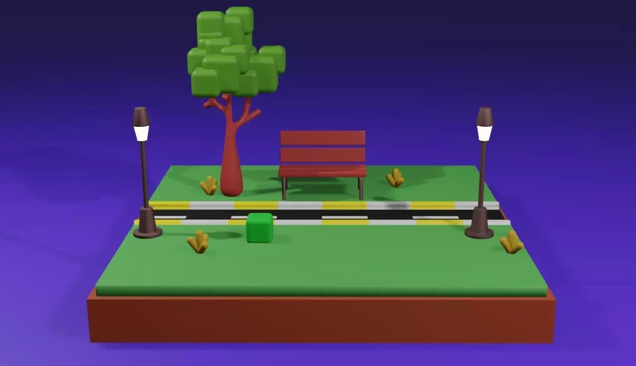 STREET AND PARK 3D MODELING 3D print model