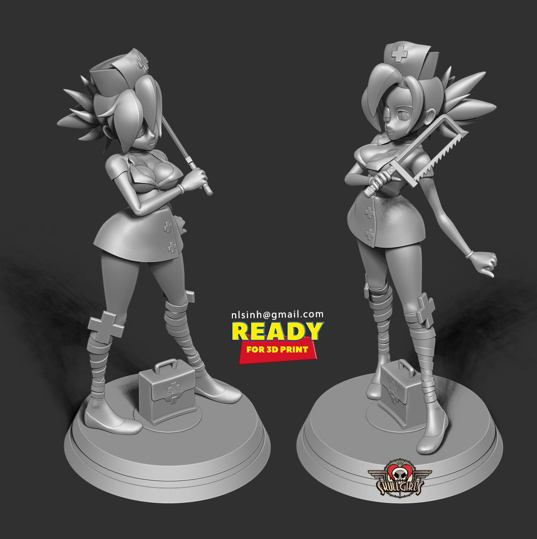 Valentine - Skullgirls Fanart 3D print model_4