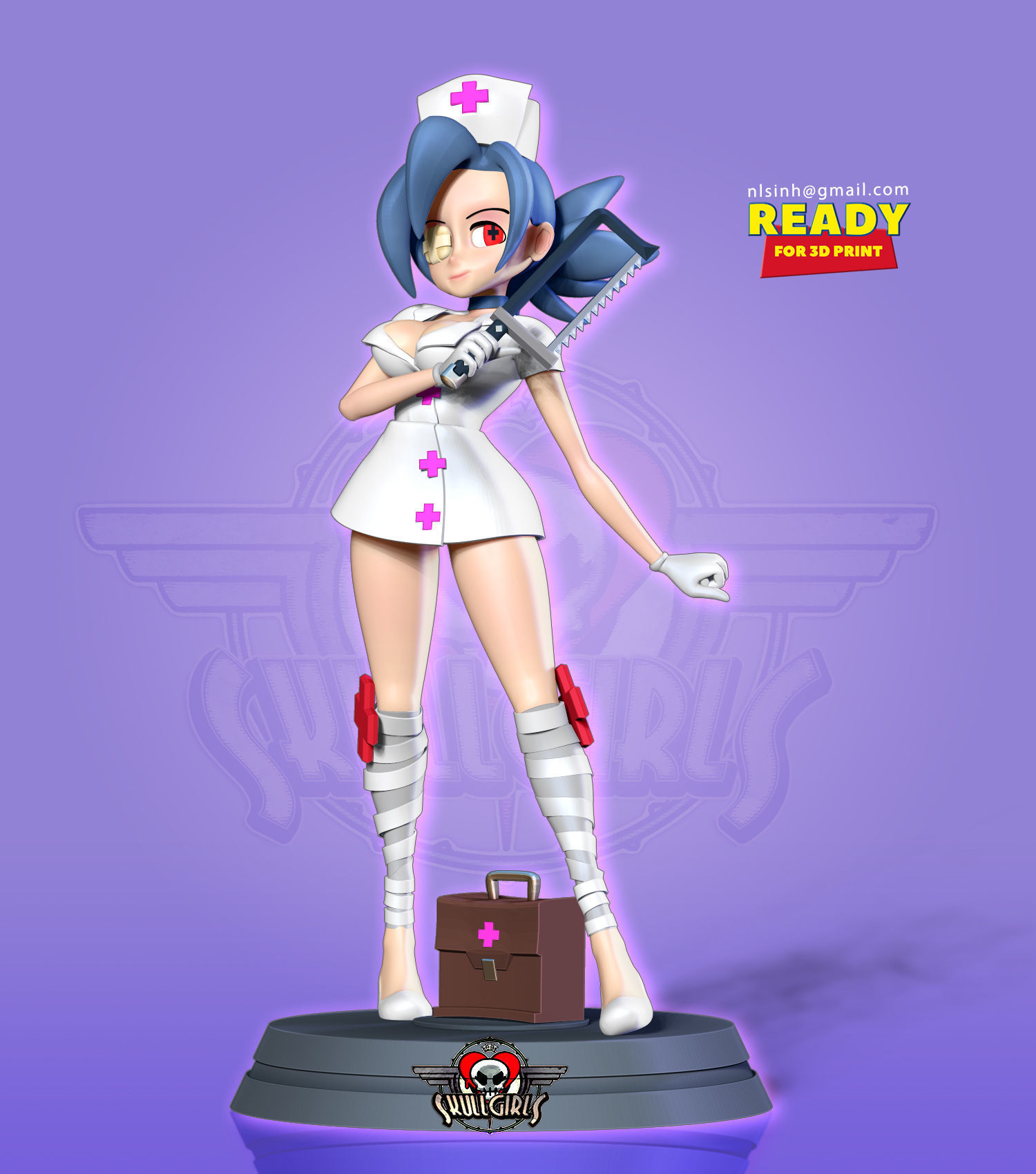 Valentine - Skullgirls Fanart 3D print model_11