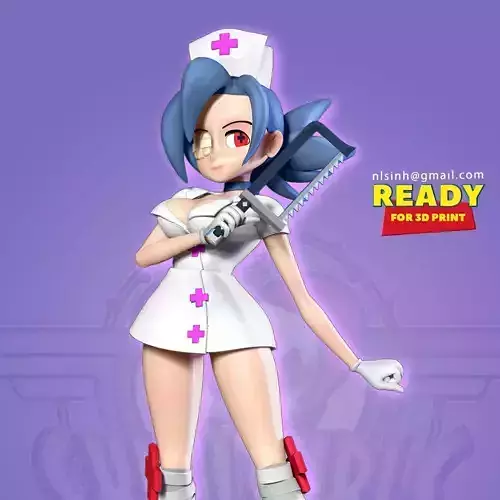 Valentine - Skullgirls Fanart 3D print model