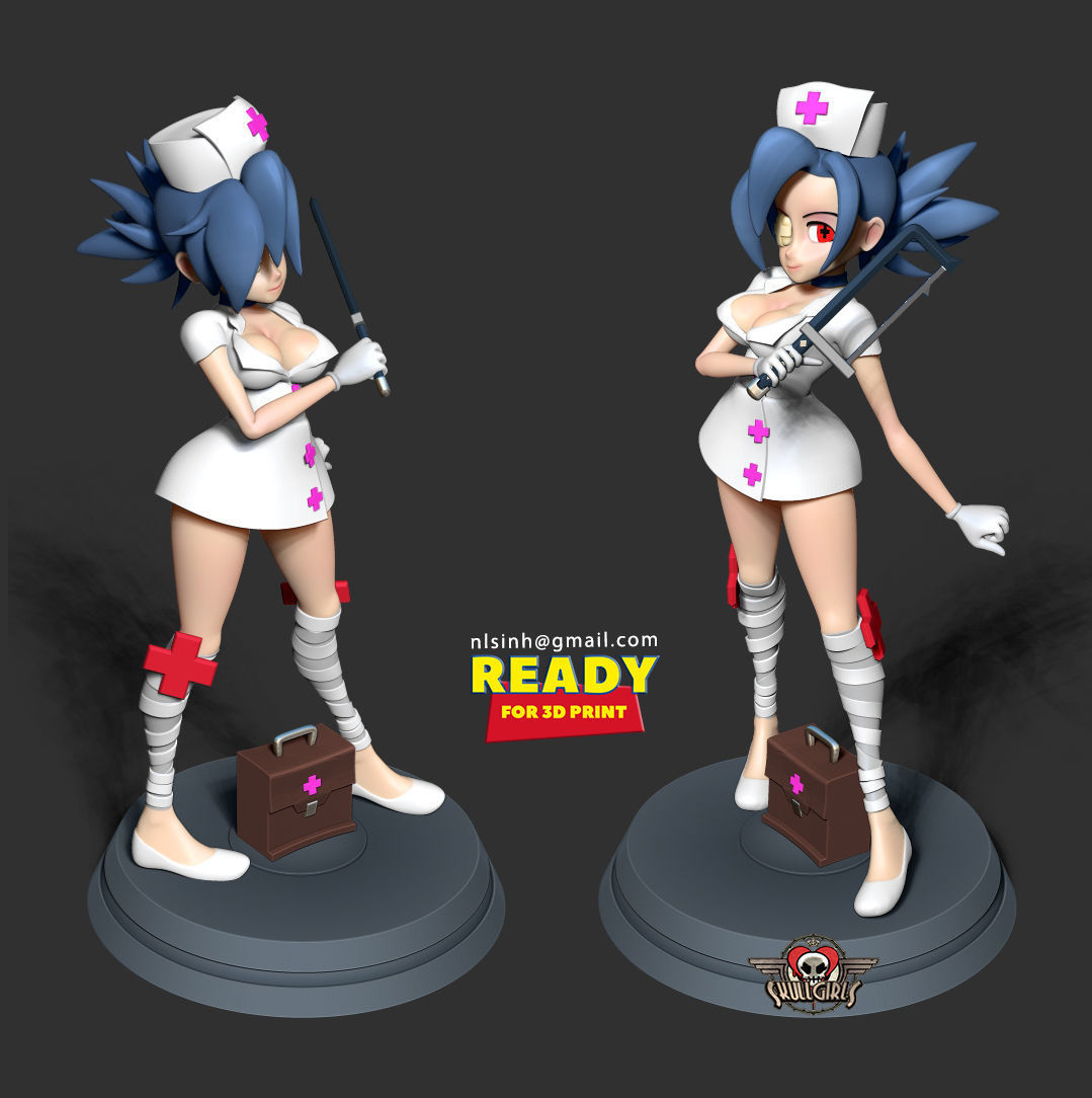 Valentine - Skullgirls Fanart 3D print model_1