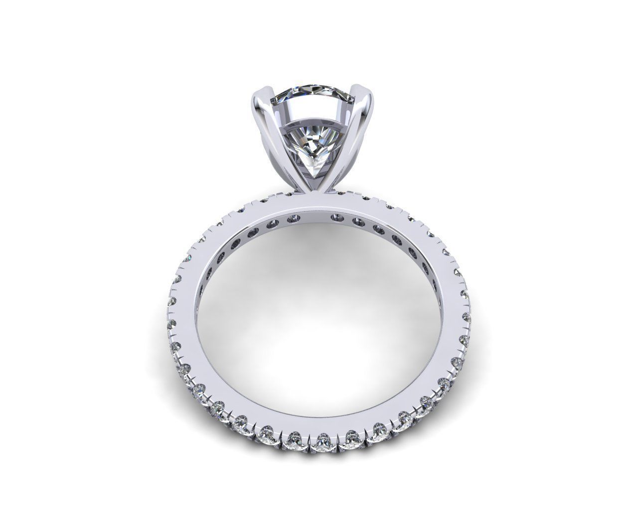 Pear Engagement Ring 3d Model 3D print model_4