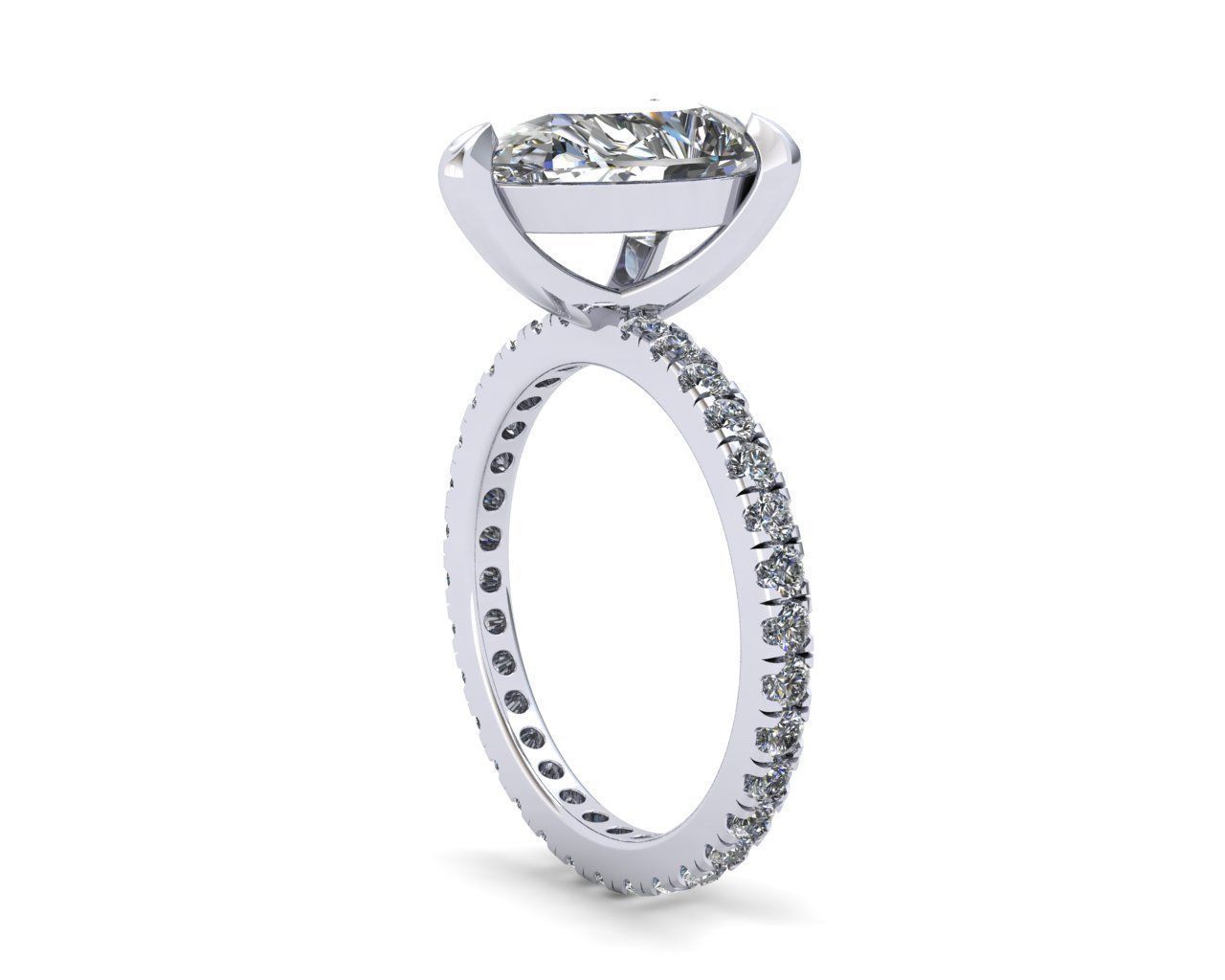 Pear Engagement Ring 3d Model 3D print model_13