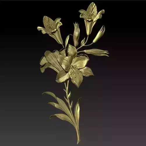 spring lily 3D print model