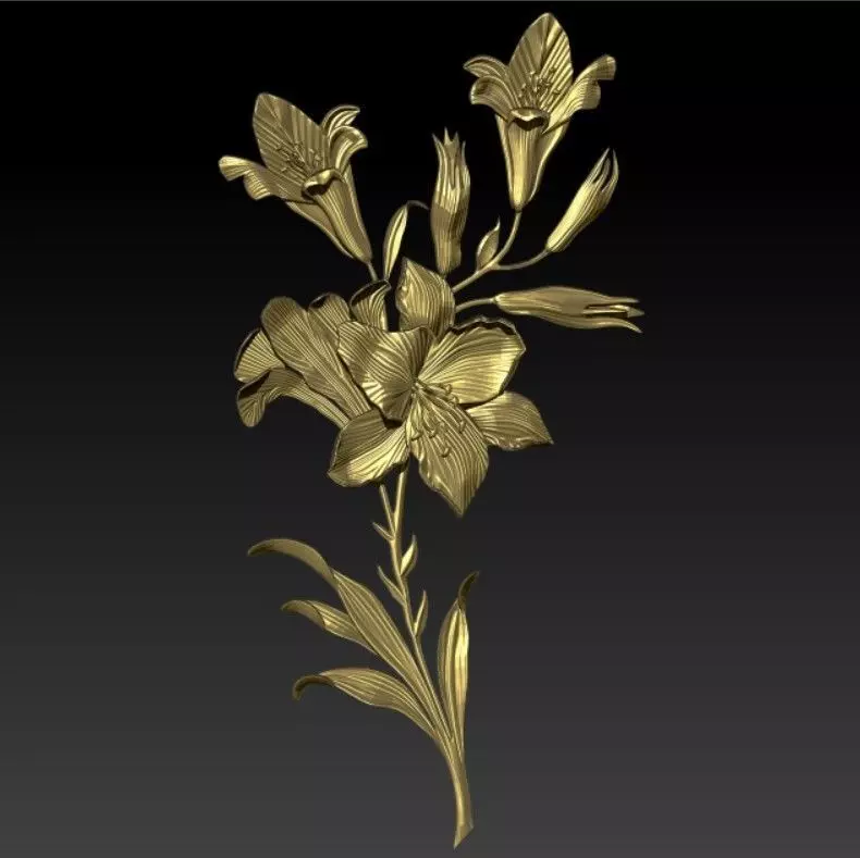 spring lily 3D print model_0