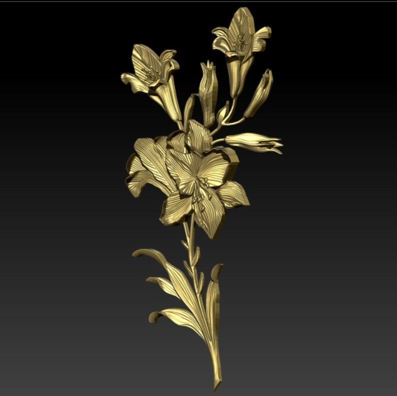 spring lily 3D print model_2