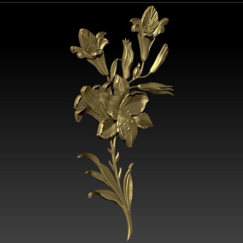 spring lily 3D print model_1