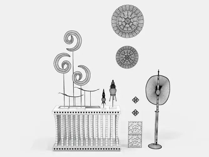 Thai decorate 3D model
