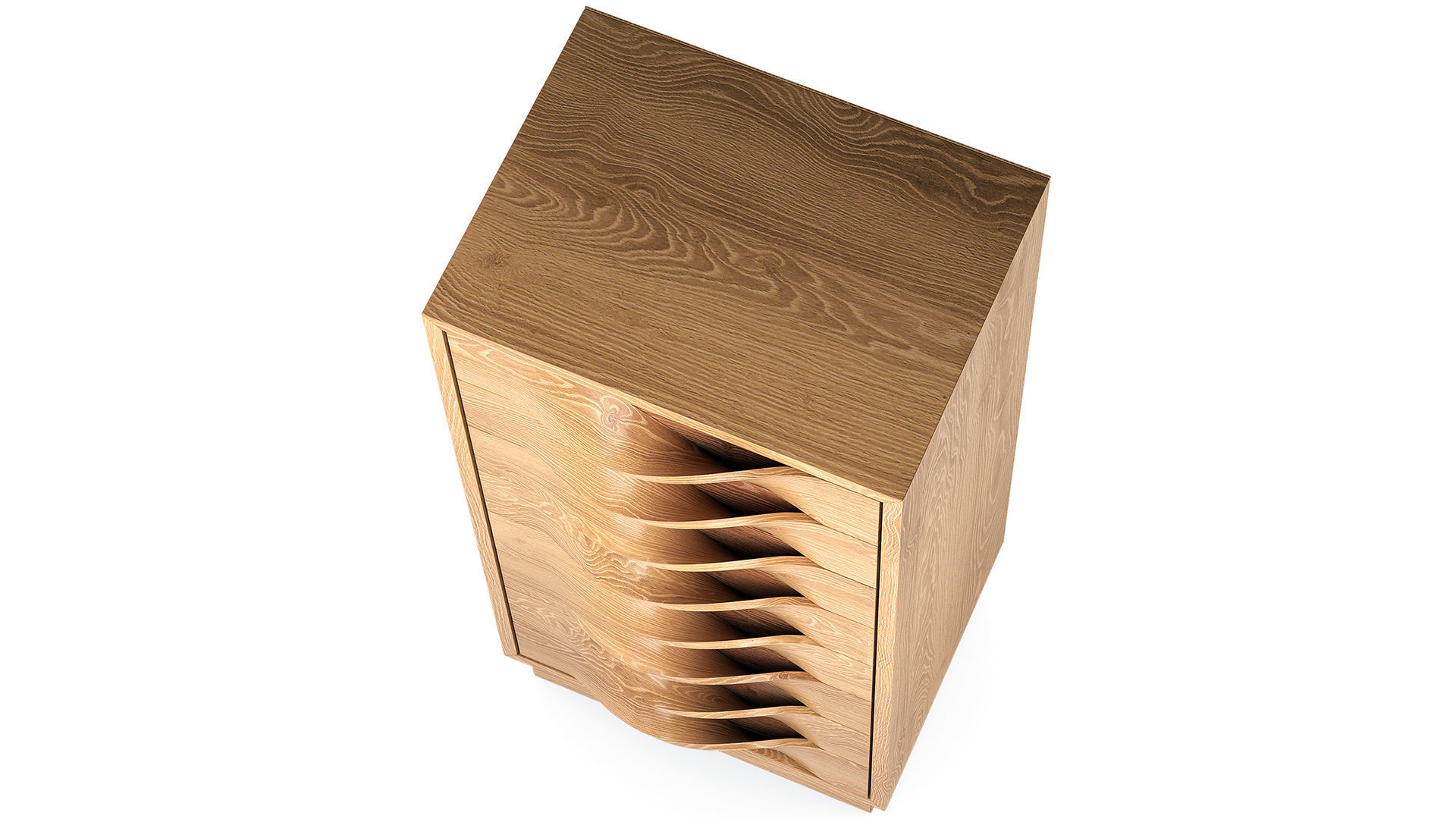 Wardrobe wooden jewelry cabinet with drawers 3D model_2