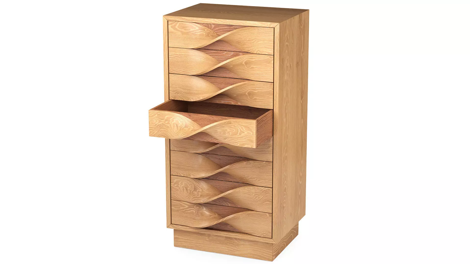 Wardrobe wooden jewelry cabinet with drawers 3D model_0