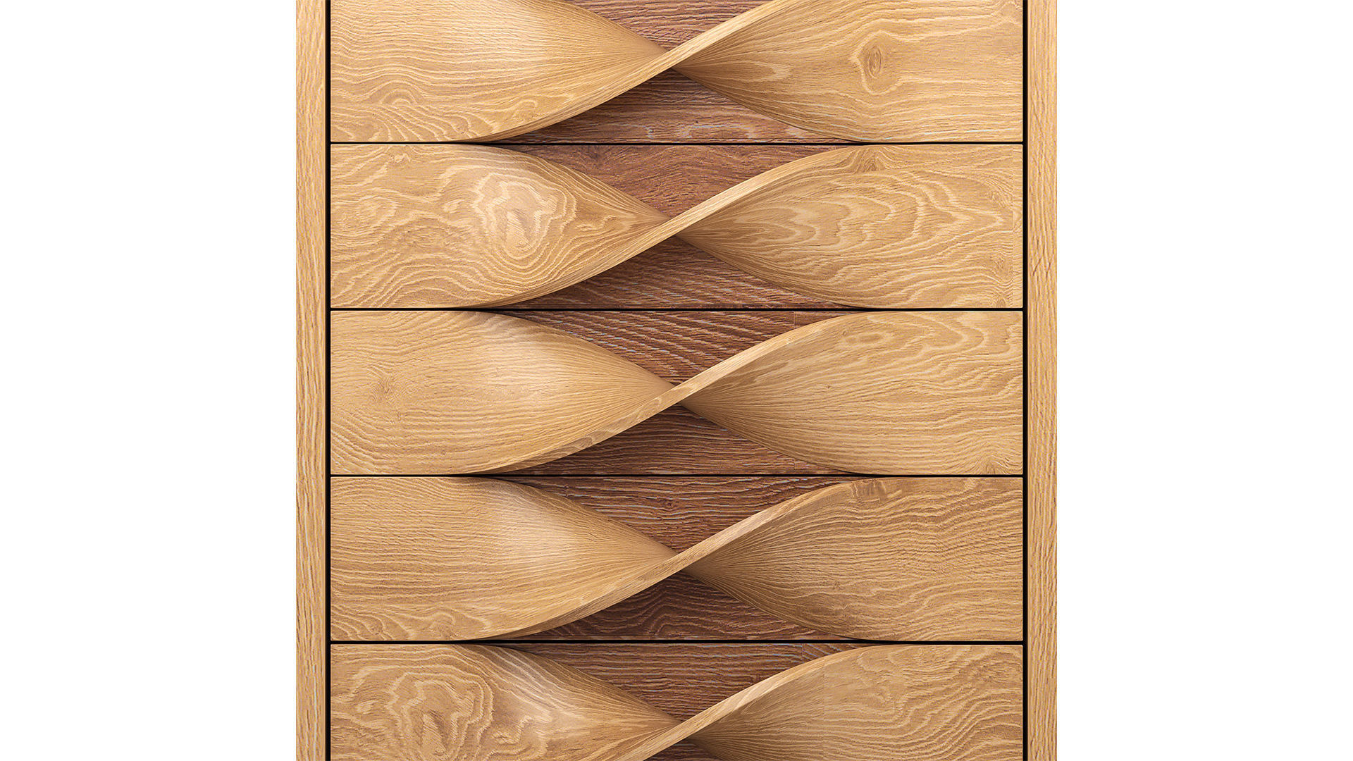 Wardrobe wooden jewelry cabinet with drawers 3D model_3