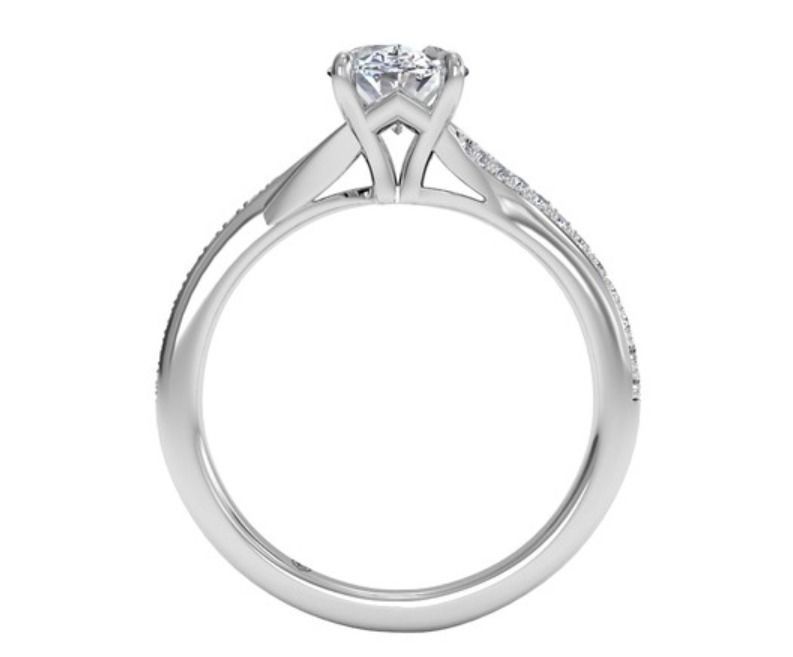 Oval Engagement Ring 3d model 3D print model_2