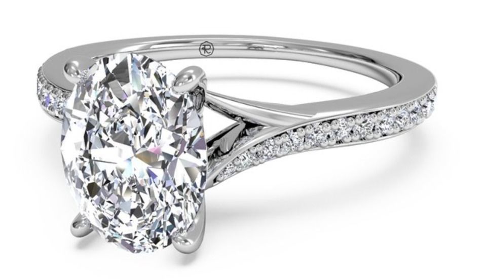 Oval Engagement Ring 3d model 3D print model_5