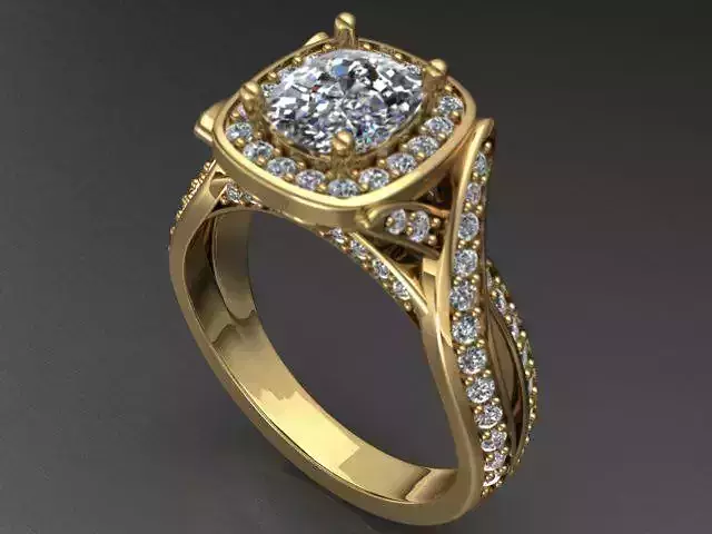 3d model female ring