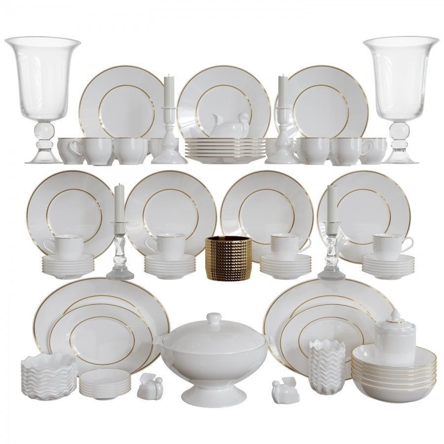 Dishes set 2 dinnerware at 3D model_11