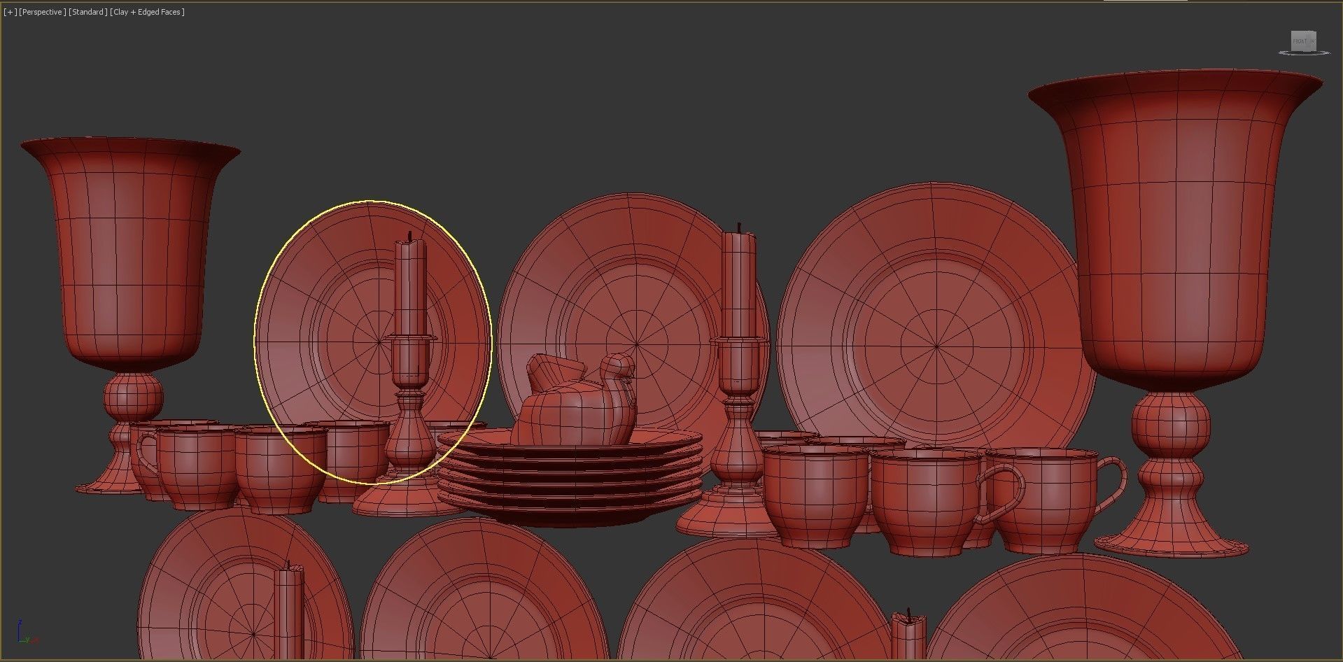 Dishes set 2 dinnerware at 3D model_5