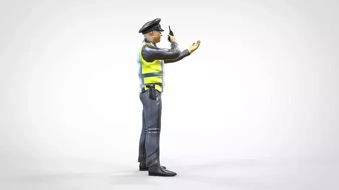 N2 Traffic Police with Radio 3D print model 5