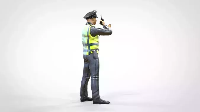 N2 Traffic Police with Radio 3D print model 6
