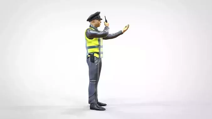 N2 Traffic Police with Radio 3D print model 4