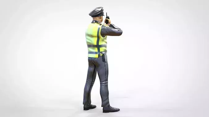 N2 Traffic Police with Radio 3D print model 7
