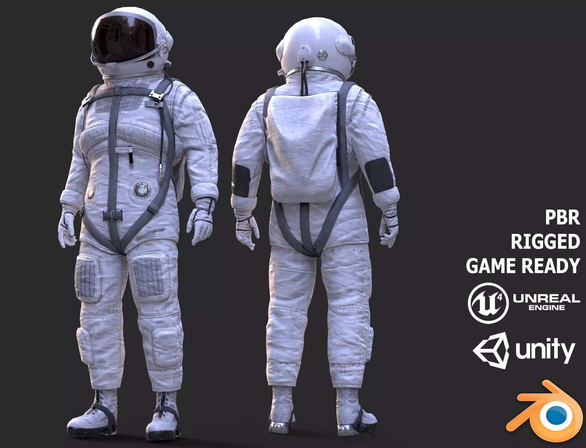 CS01 Space Suit LITE VERSION Low-poly 3D model_0