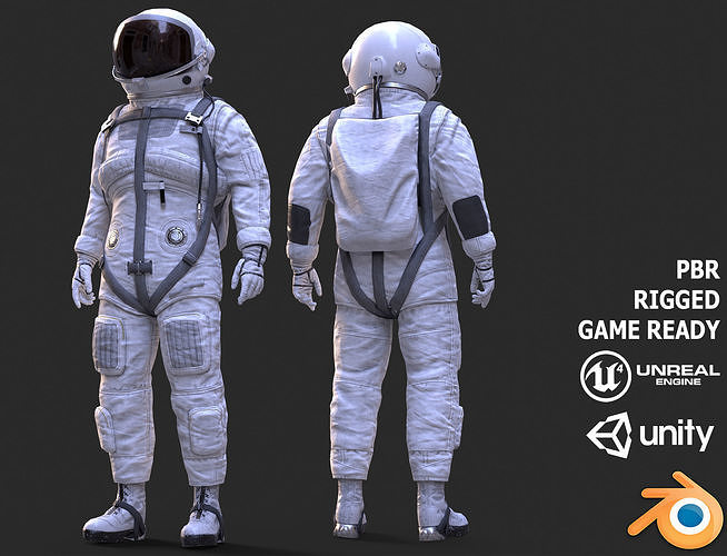 CS01 Space Suit LITE VERSION Low-poly 3D model