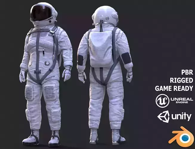 CS01 Space Suit LITE VERSION Low-poly 3D model