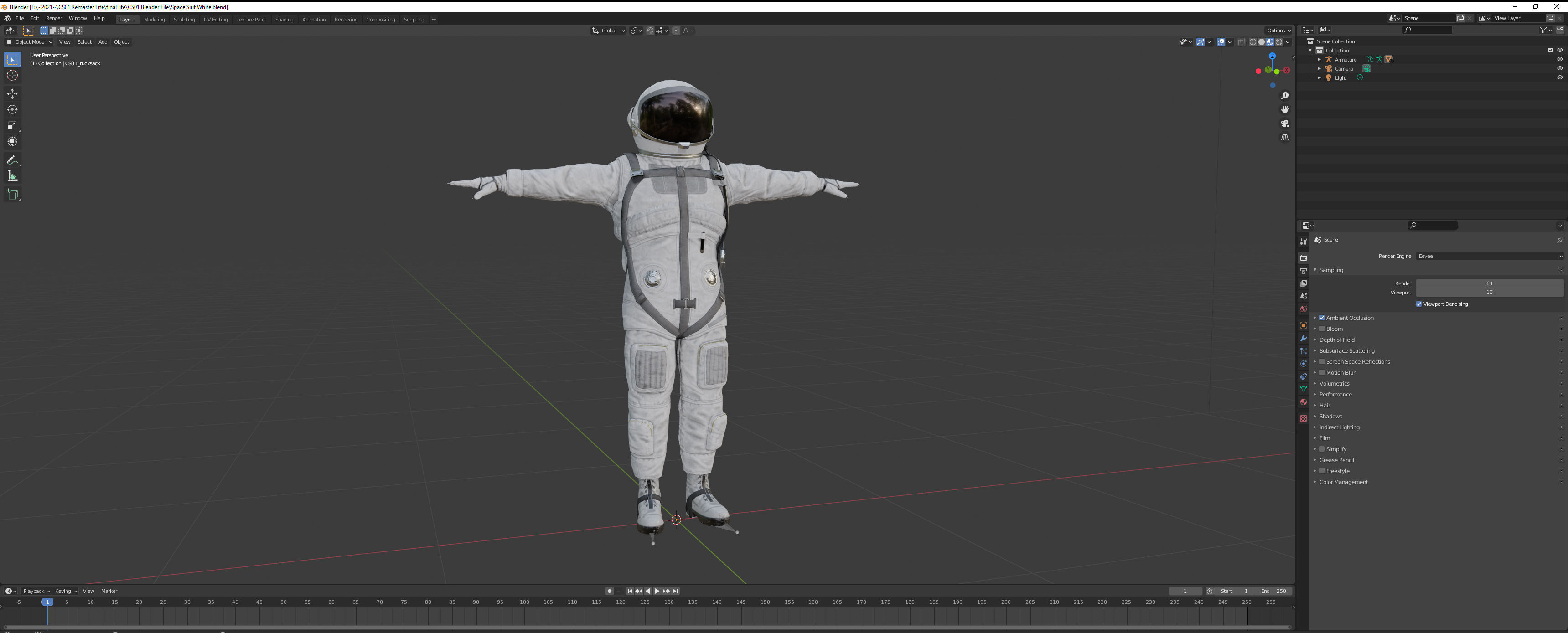 CS01 Space Suit LITE VERSION Low-poly 3D model_12