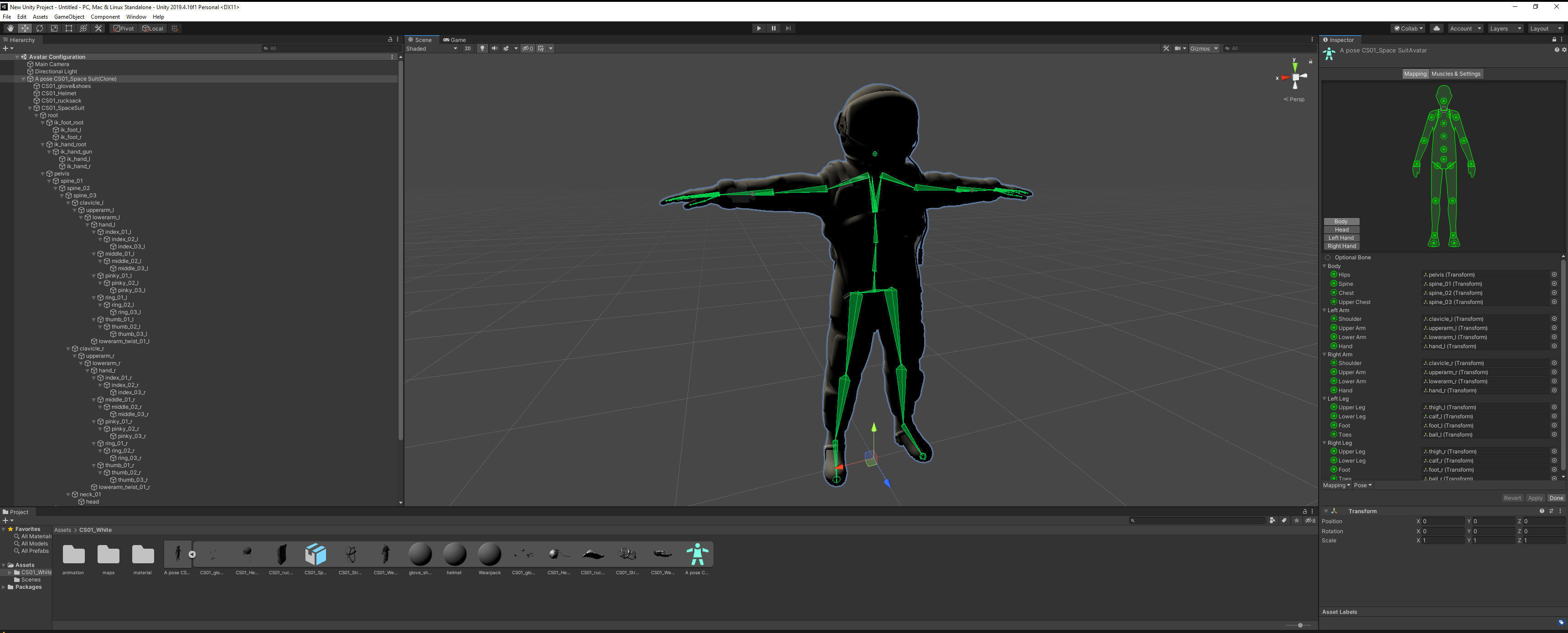 CS01 Space Suit LITE VERSION Low-poly 3D model_9