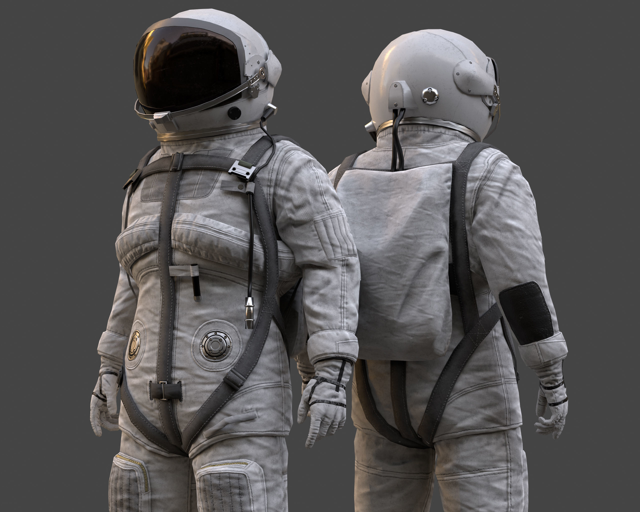 CS01 Space Suit LITE VERSION Low-poly 3D model_1