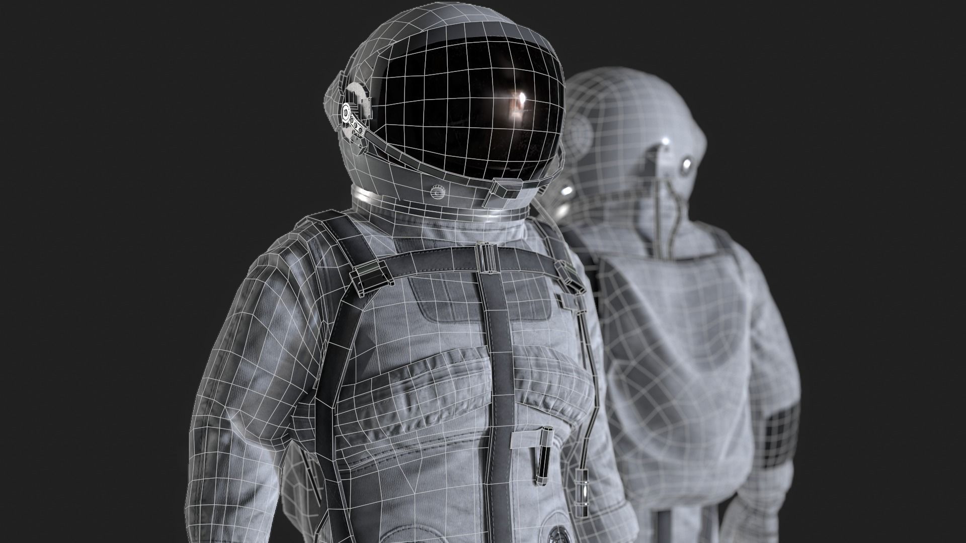 CS01 Space Suit LITE VERSION Low-poly 3D model_4