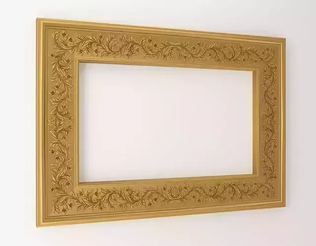 Floral Picture Frame - 3D CNC  Model No1 3D print model
