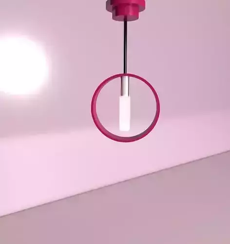 Low Poly 3d Lamp pendant light with shade