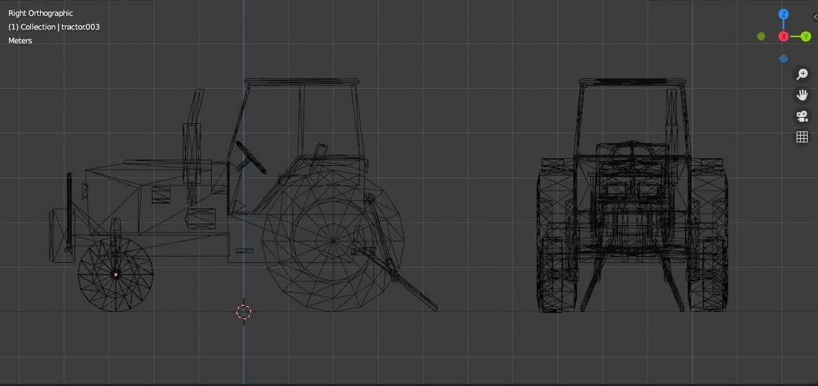 Tractor Low-poly 3D model_15