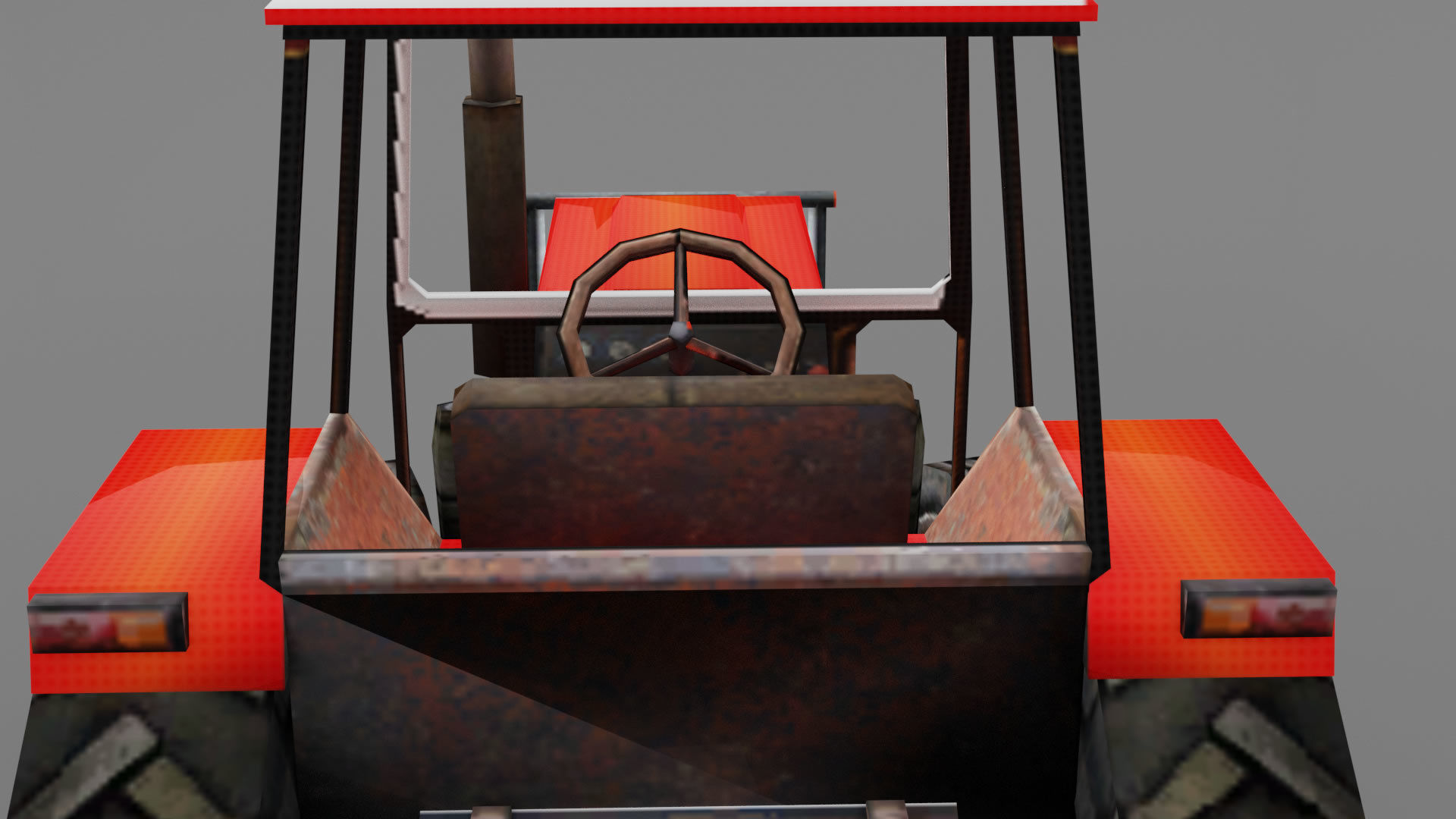 Tractor Low-poly 3D model_11