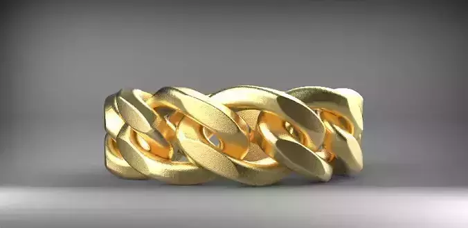 MIAMI CUBAN RING WITH 4SIZES READY TO 3D PRINTIG