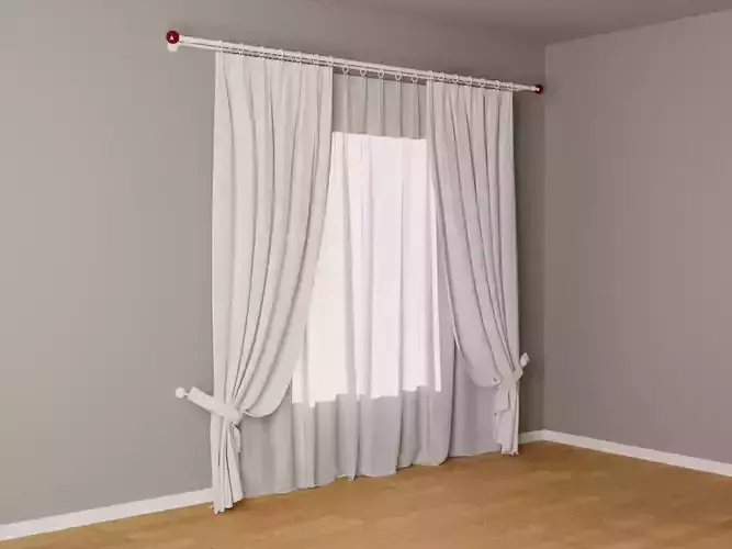Curtains 02 collection 4 3D model