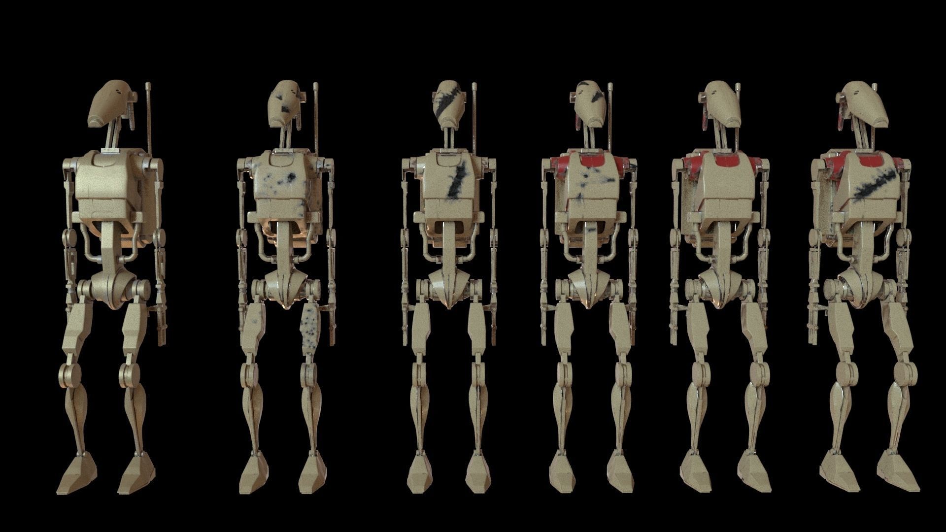 Droid Battle Star Wars 3D model_1
