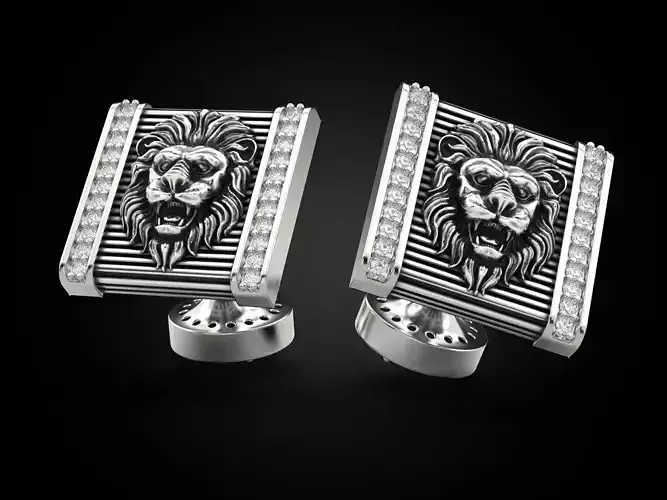 Lion cufflink