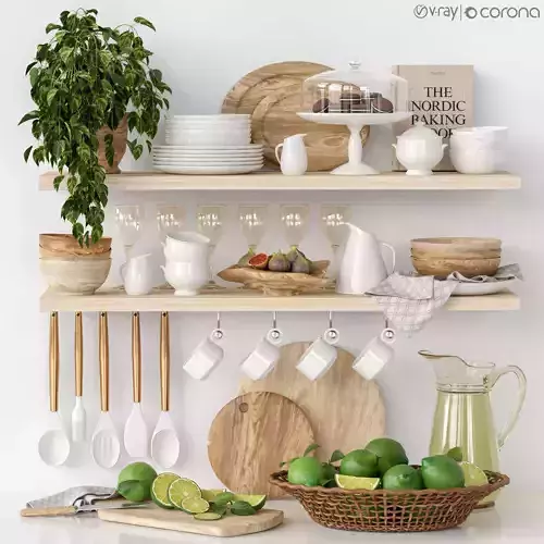 kitchen accessories 04 3D model