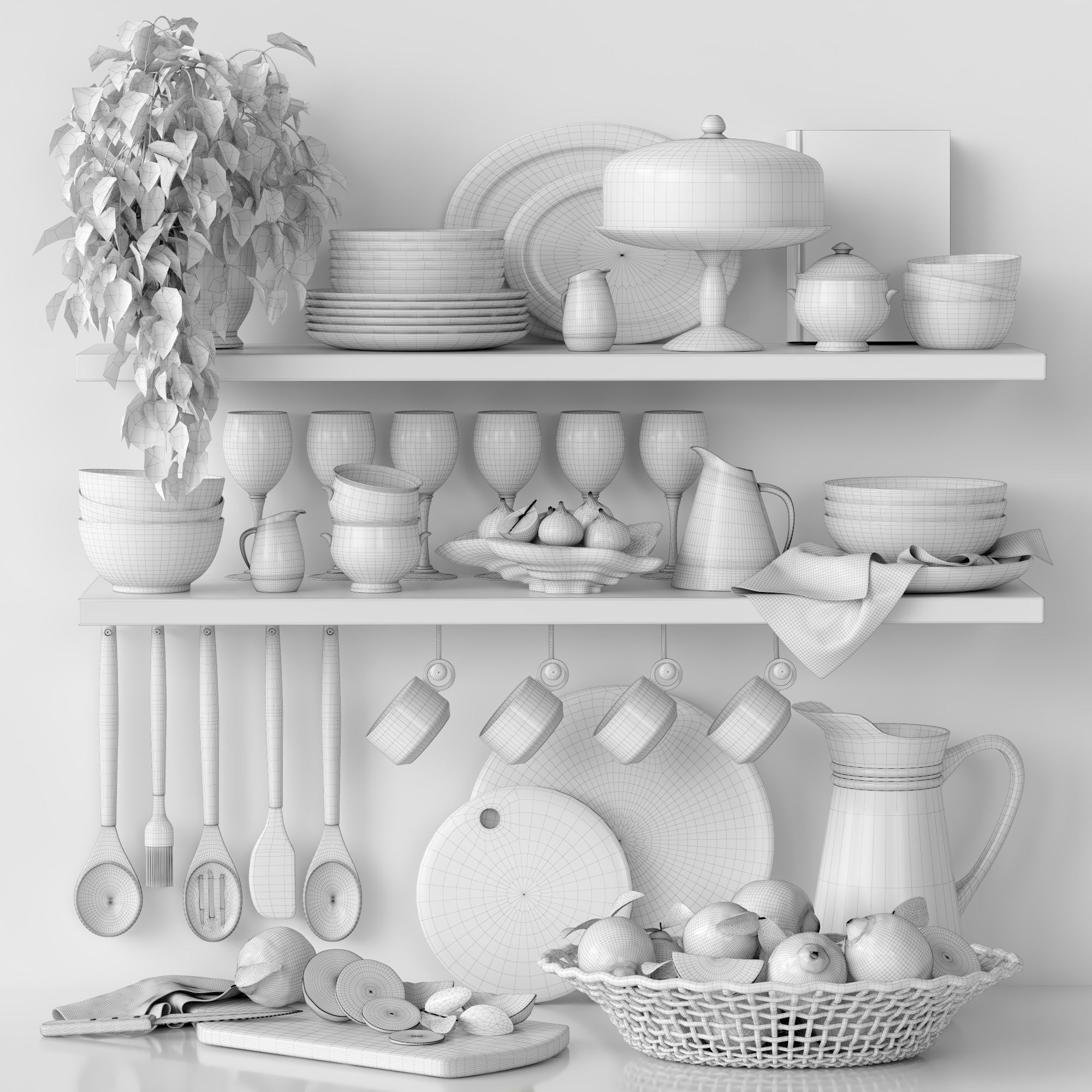 kitchen accessories 04 3D model_5