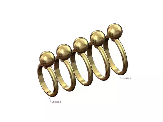 Hardwear 8mm gold ball ring US size 5to9