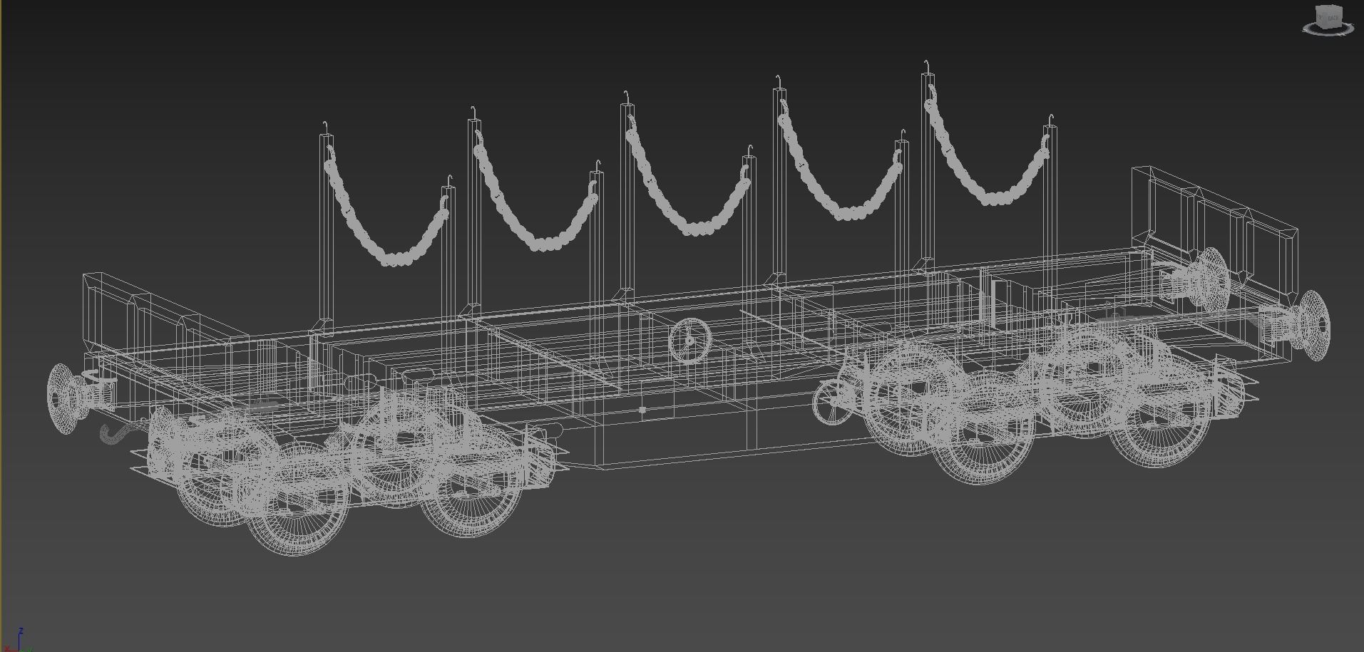 Flat wagon 3D model_5