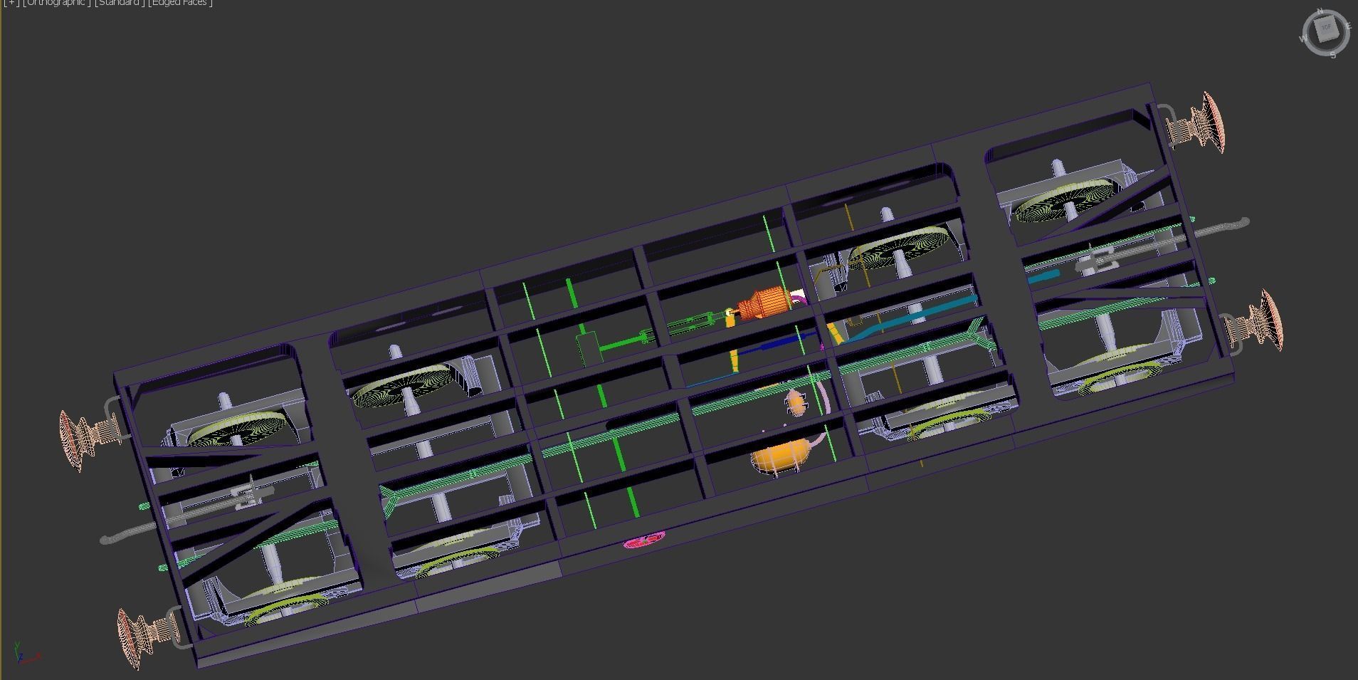 Flat wagon 3D model_4