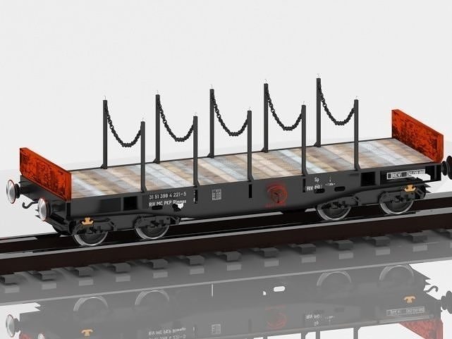 Flat wagon 3D model