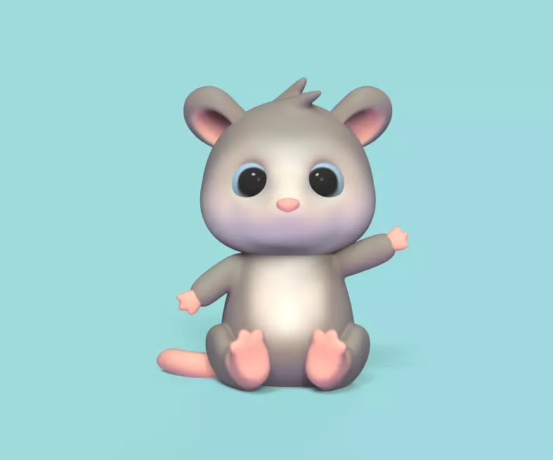 Cute Possum 3D print model_0